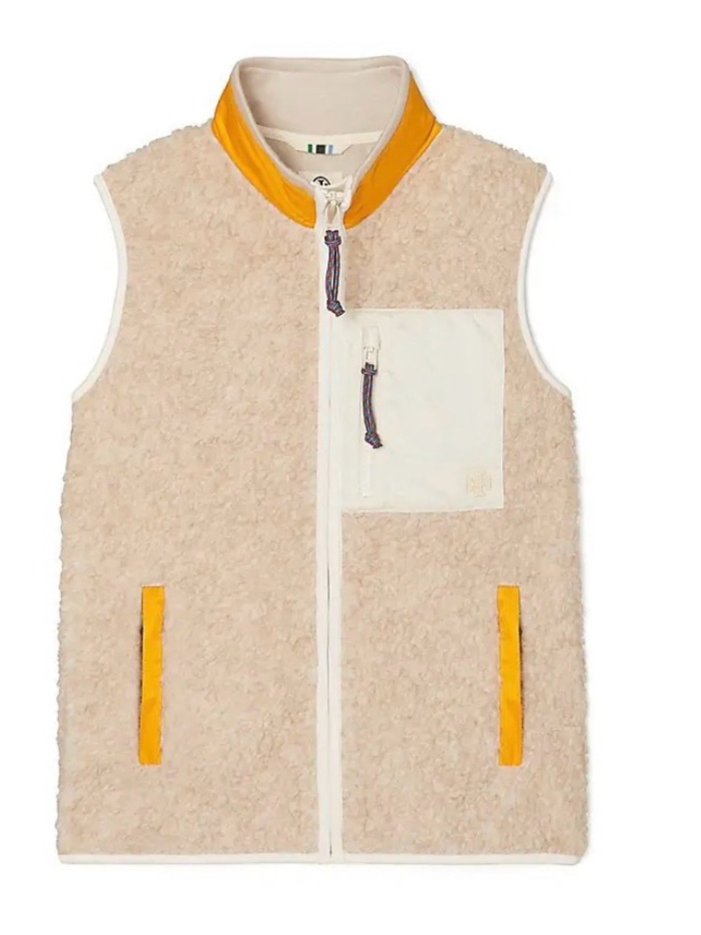Tory Burch Sport - Fleece Zip Vest / Saffron Beige / Size L